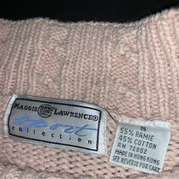 v i n t a g e :: Chunky Pastel Fisherman Aran Cable Knit Sweater - Picture 12 of 14